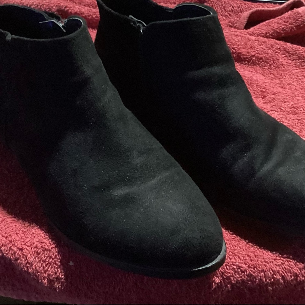 Women  Black Suede Ankle Boots
